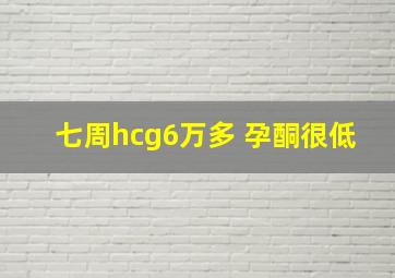 七周hcg6万多 孕酮很低